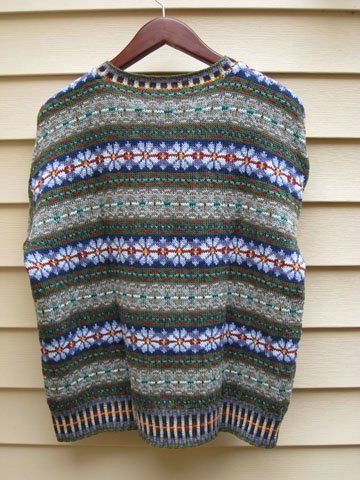 Fair Isle Cardigan Back