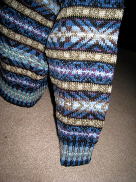 Fair Isle V-neck Sweater Detail