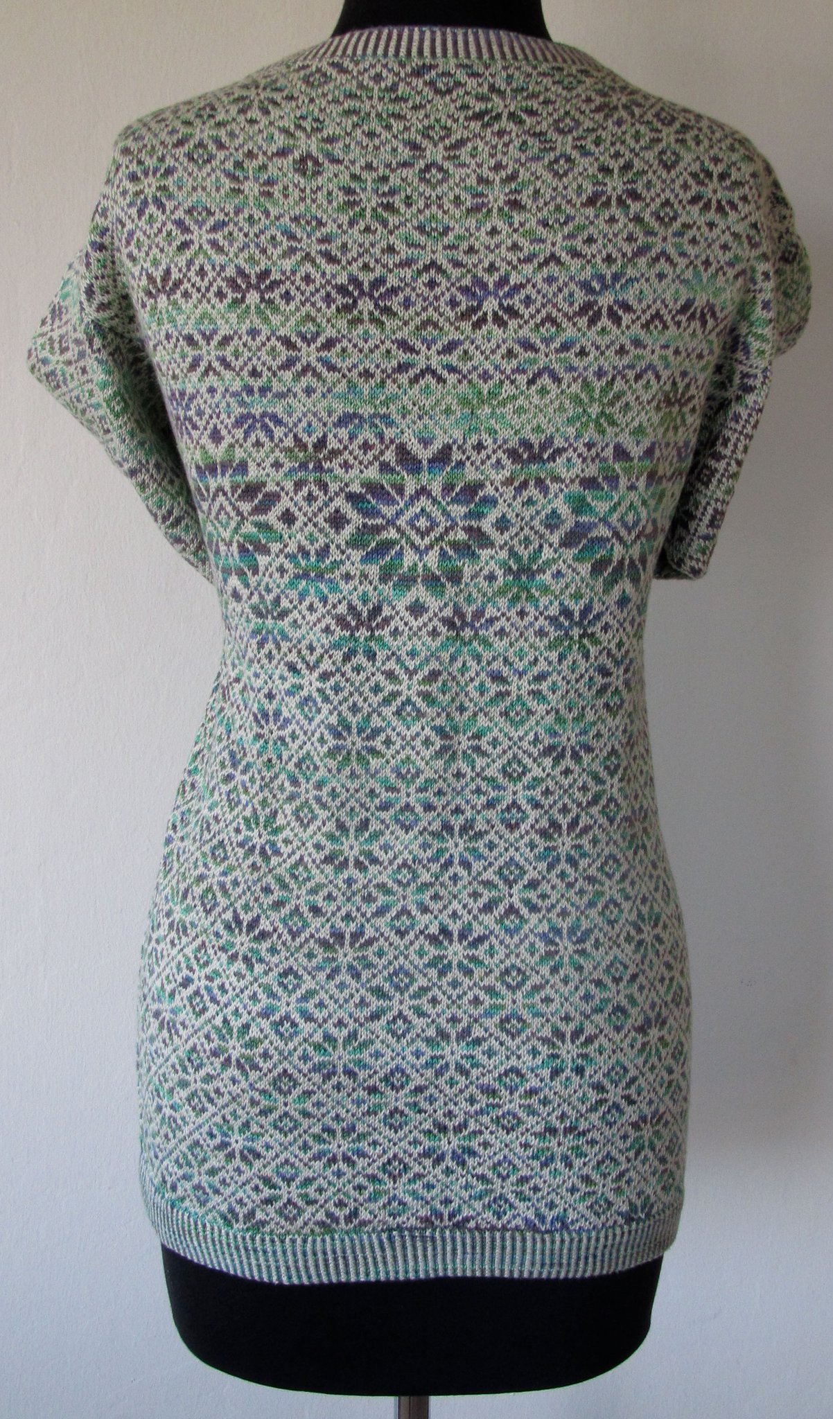 Fair Isle Sweater Dress Back