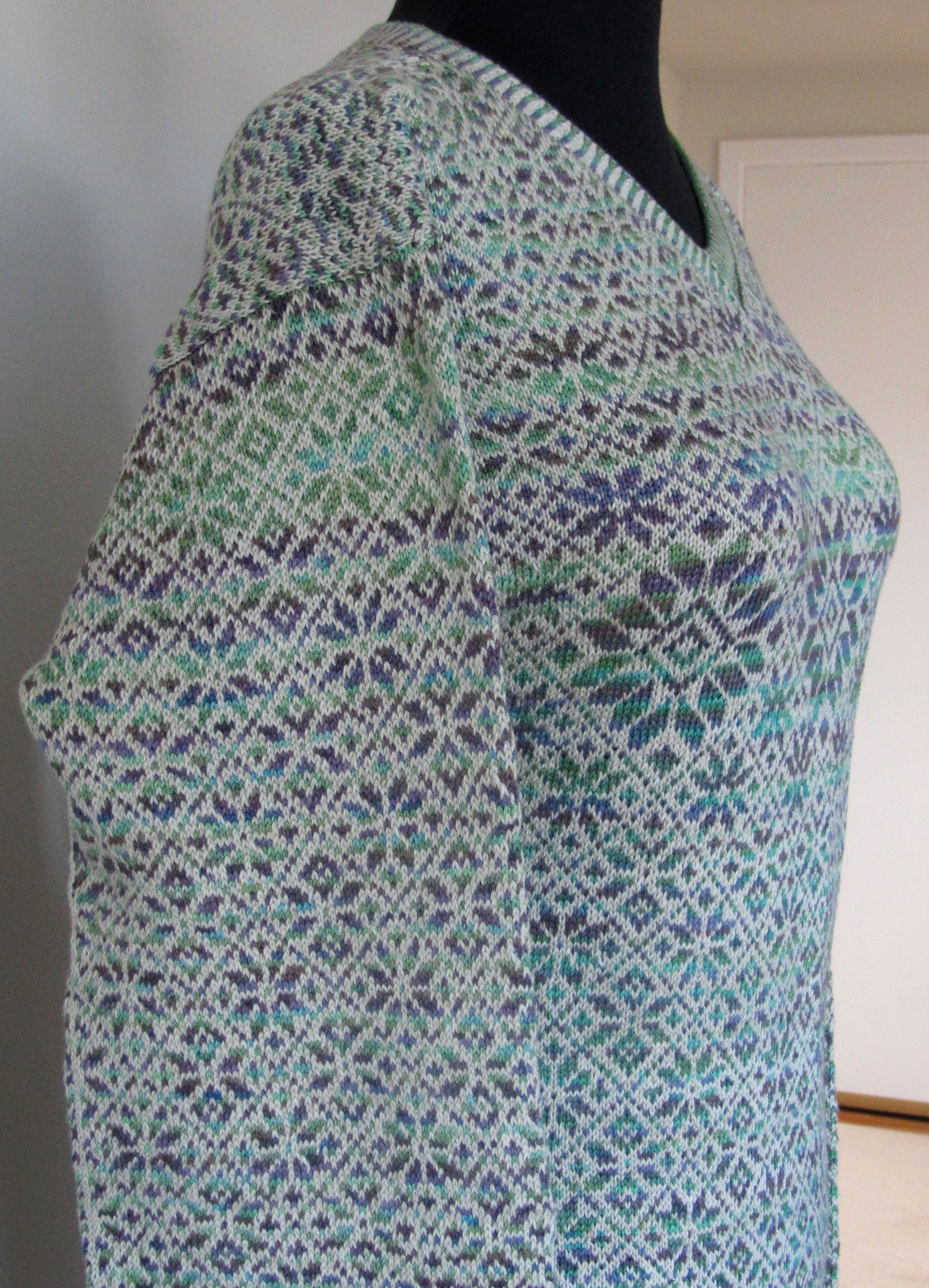 Fair Isle Sweater Dress Side