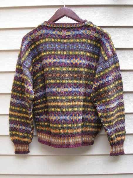 Fair Isle Leftovers Sweater Back